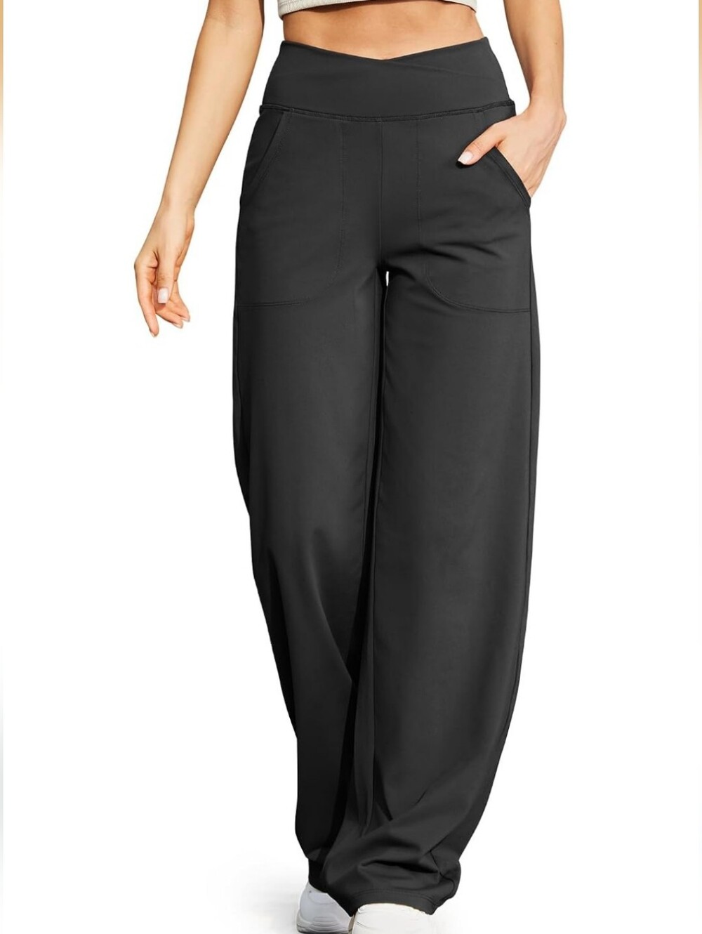 G4FREE Black Wide-Leg Yoga Pants